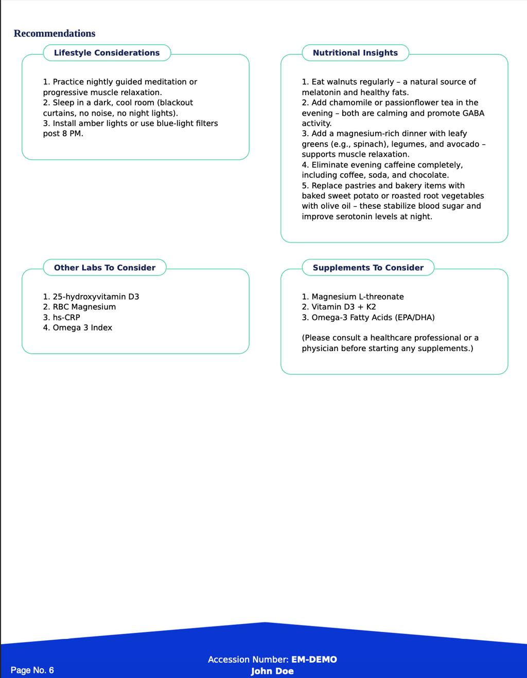 Altera Sleep & Recovery Optimization Panel