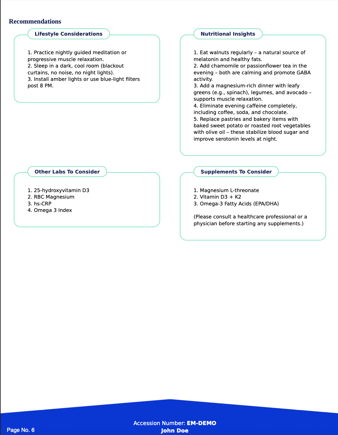 Altera Sleep & Recovery Optimization Panel