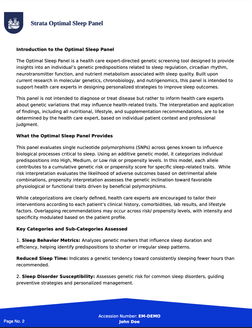 Altera Sleep & Recovery Optimization Panel