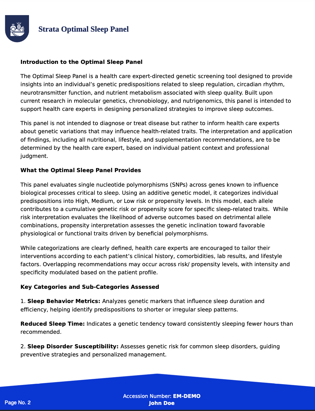 Altera Sleep & Recovery Optimization Panel